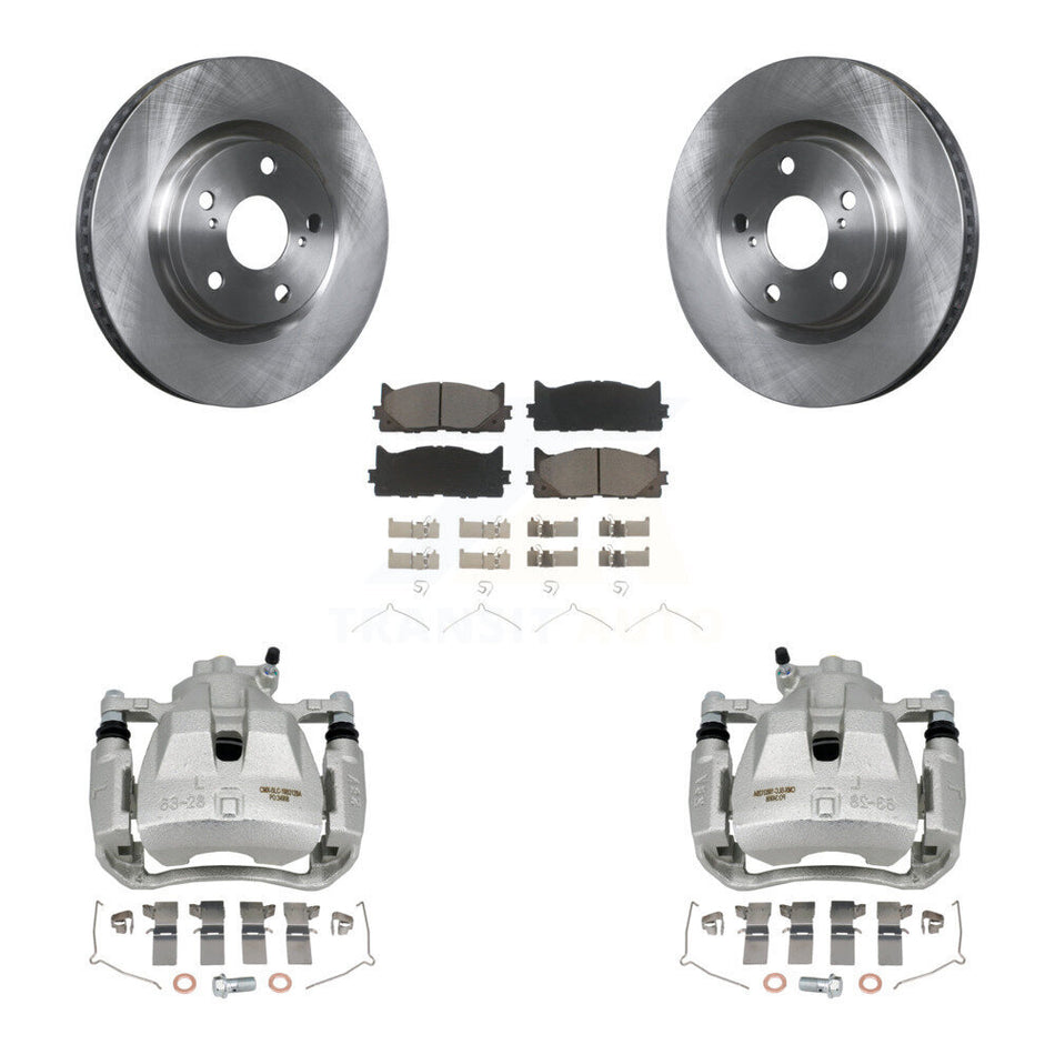 Front Brake Caliper Rotor And Ceramic Pad Kit For Toyota Camry Lexus ES350 Avalon ES300h KC8-100243C