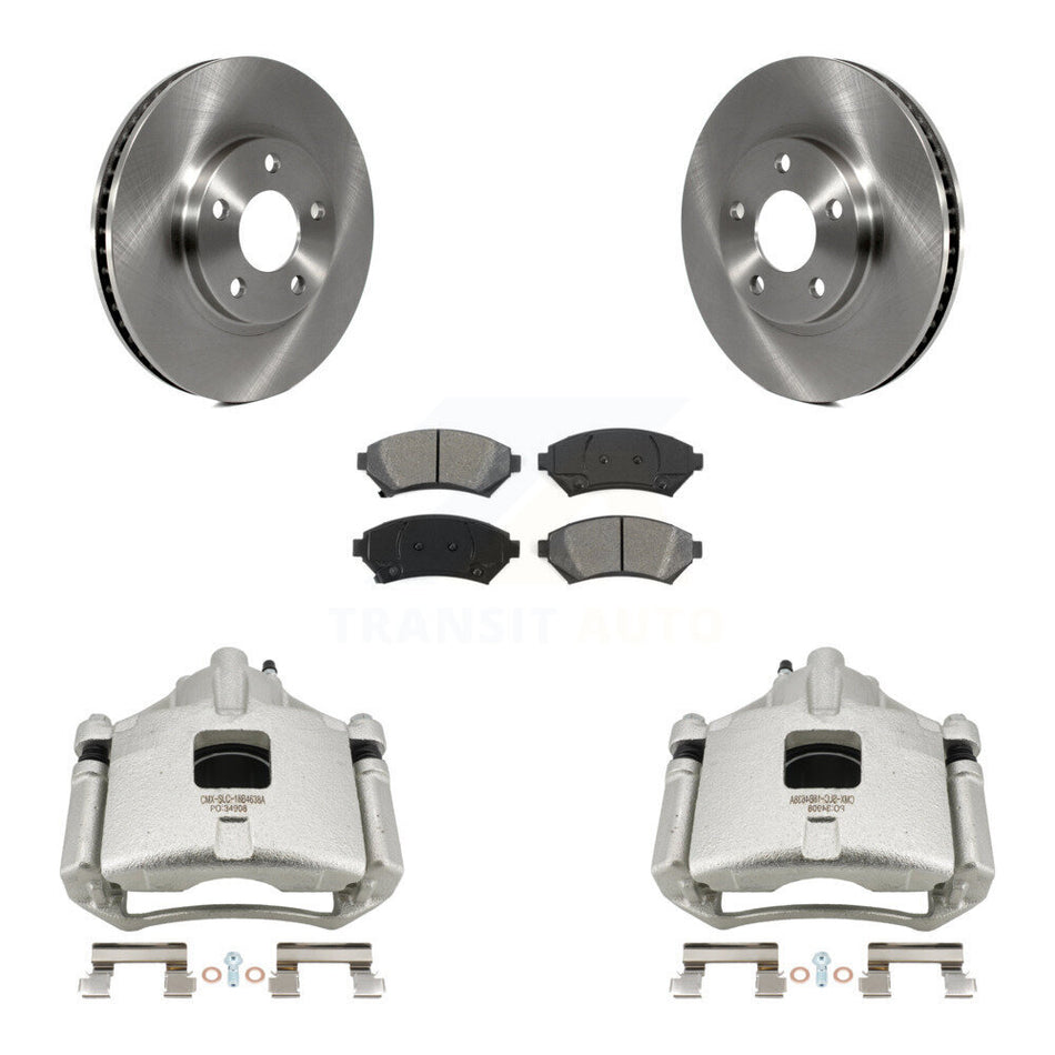 Front Brake Caliper Rotor Semi-Metallic Pad Kit For Chevrolet Impala Buick LeSabre Monte KC8-100244S