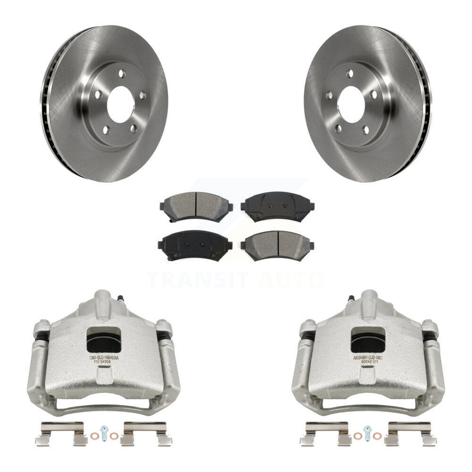 Front Brake Caliper Rotor Semi-Metallic Pad Kit For Chevrolet Impala Buick LeSabre Monte KC8-100244S
