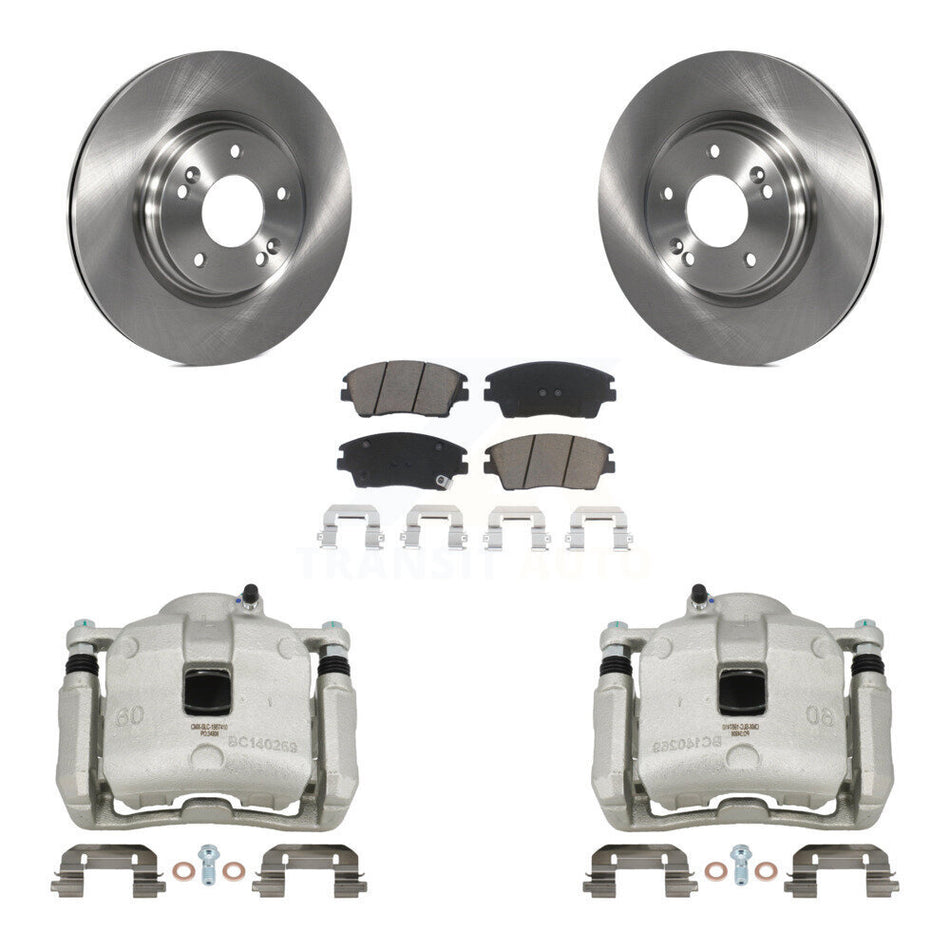 Front Disc Brake Caliper Rotors And Ceramic Pads Kit For Hyundai Tucson Kia Sportage KC8-100246C