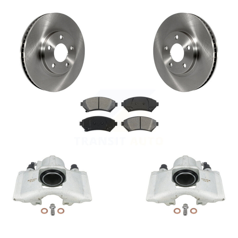 Front Disc Brake Caliper Rotors And Semi-Metallic Pads Kit For 1997-1999 Cadillac DeVille rear brakes With Heavy Duty Brakes KC8-100246S