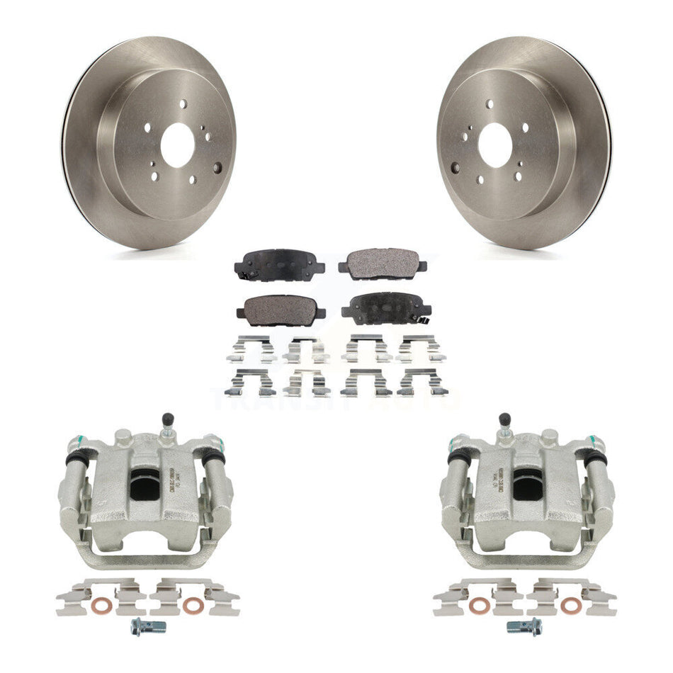 Rear Disc Brake Caliper Rotors And Ceramic Pads Kit For 2009-2013 Suzuki Grand Vitara KC8-100246T by Transit Auto