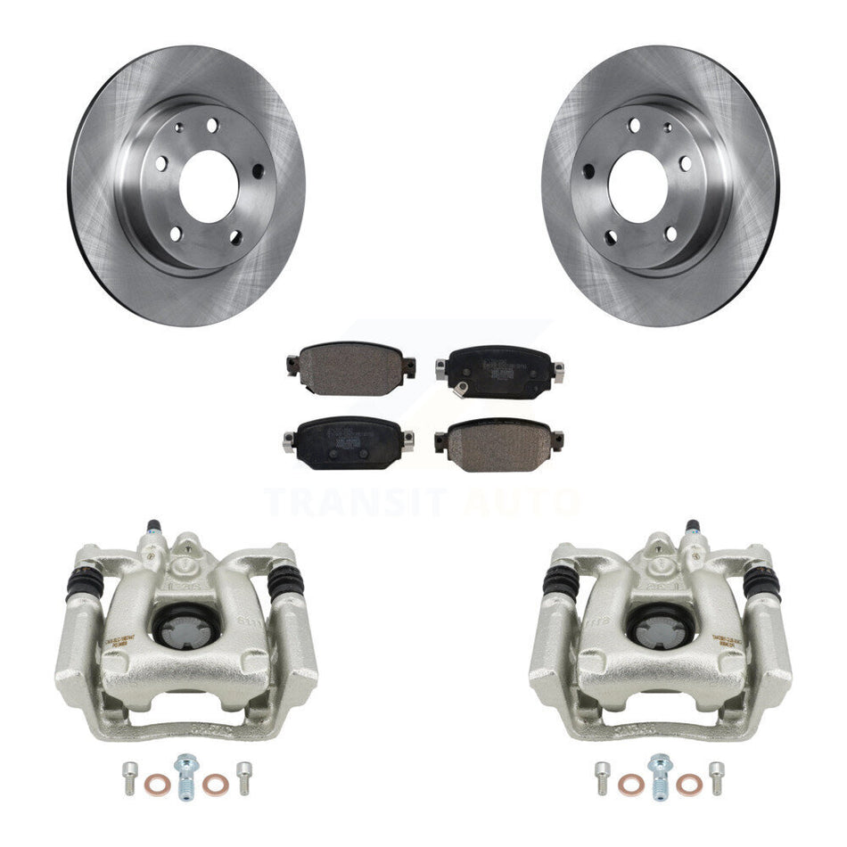 Rear Disc Brake Caliper Rotors And Ceramic Pads Kit For Mazda 3 Sport KC8-100247T