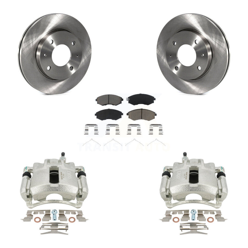 Front Disc Brake Caliper Rotors And Ceramic Pads Kit For 2002 Hyundai Elantra To 10 31 01 KC8-100248C by Transit Auto