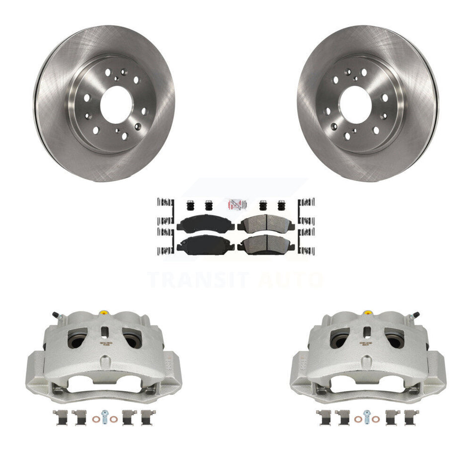 Front Disc Brake Caliper Rotors And Semi-Metallic Pad Kit For 2016 Chevrolet Suburban HD KC8-100248N