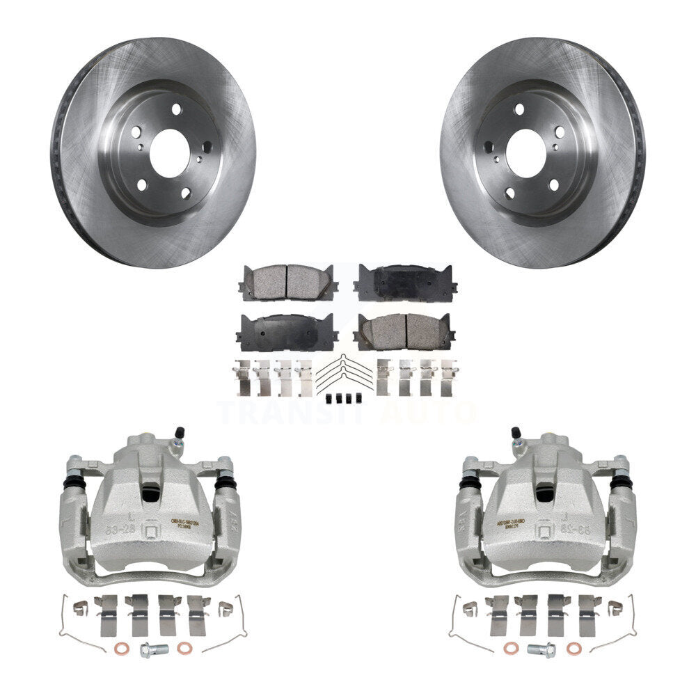 Front Disc Brake Caliper Rotor Semi-Metallic Pad Kit For Toyota Camry Lexus ES350 Avalon KC8-100248P