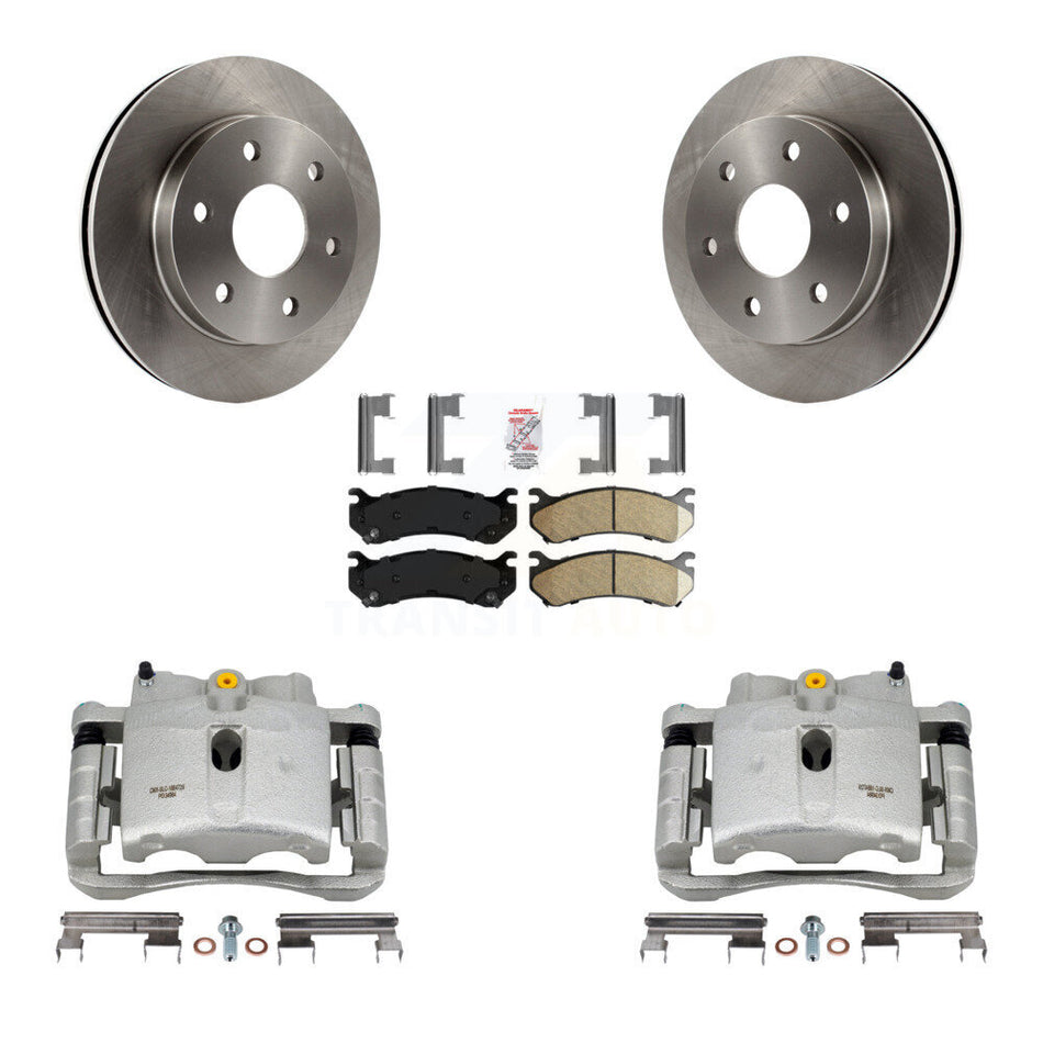 Front Brake Caliper Rotor Ceramic Pad Kit For Chevrolet Silverado 1500 GMC Tahoe Sierra Suburban Yukon Avalanche XL Cadillac Classic Escalade Express Astro ESV EXT Savana 2500 KC8-100249N