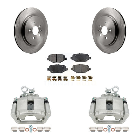 Rear Brake Caliper Rotors Ceramic Pad Kit For Ford Explorer Flex Taurus Police Sedan MKS KC8-100250T