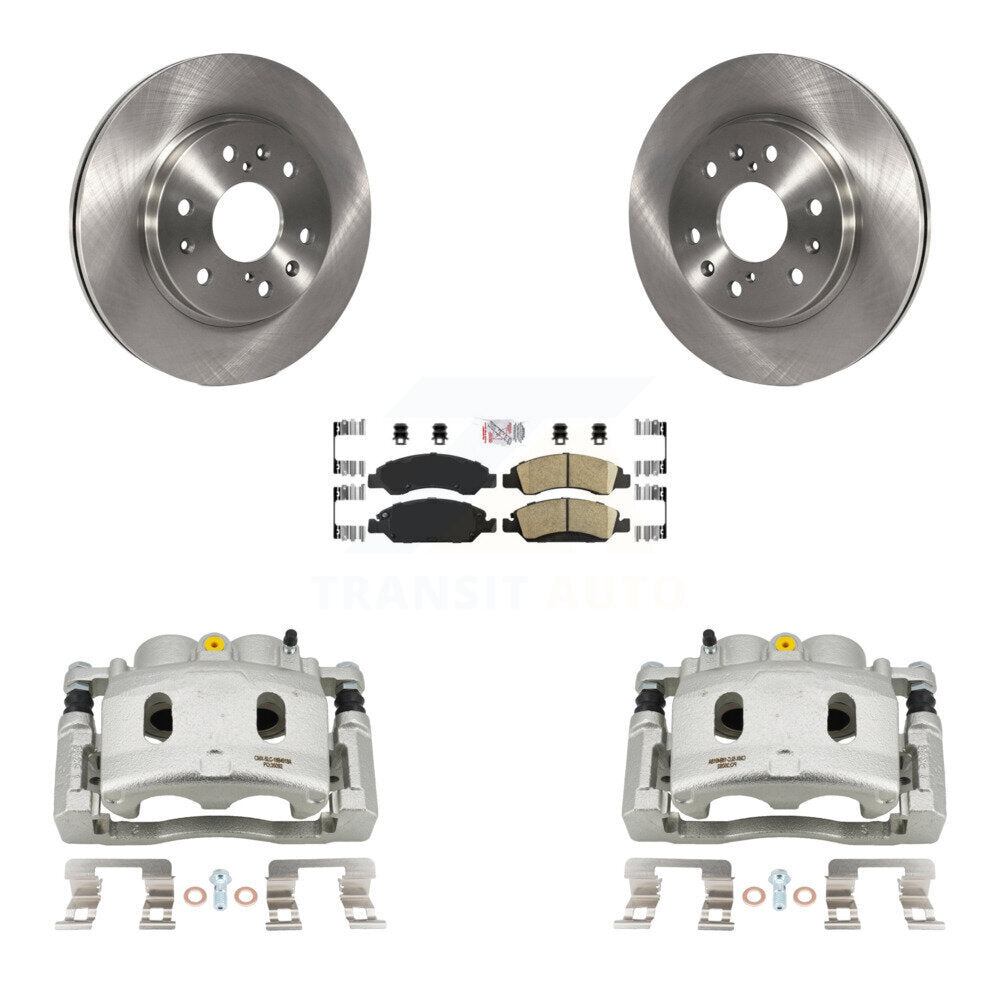 Front Brake Caliper Rotor & Ceramic Pad Kit For 2015-2019 Cadillac XTS With 6 Lug Wheels KC8-100251N