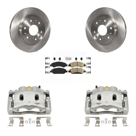 Front Brake Caliper Rotor & Ceramic Pad Kit For 2015-2019 Cadillac XTS With 6 Lug Wheels KC8-100251N