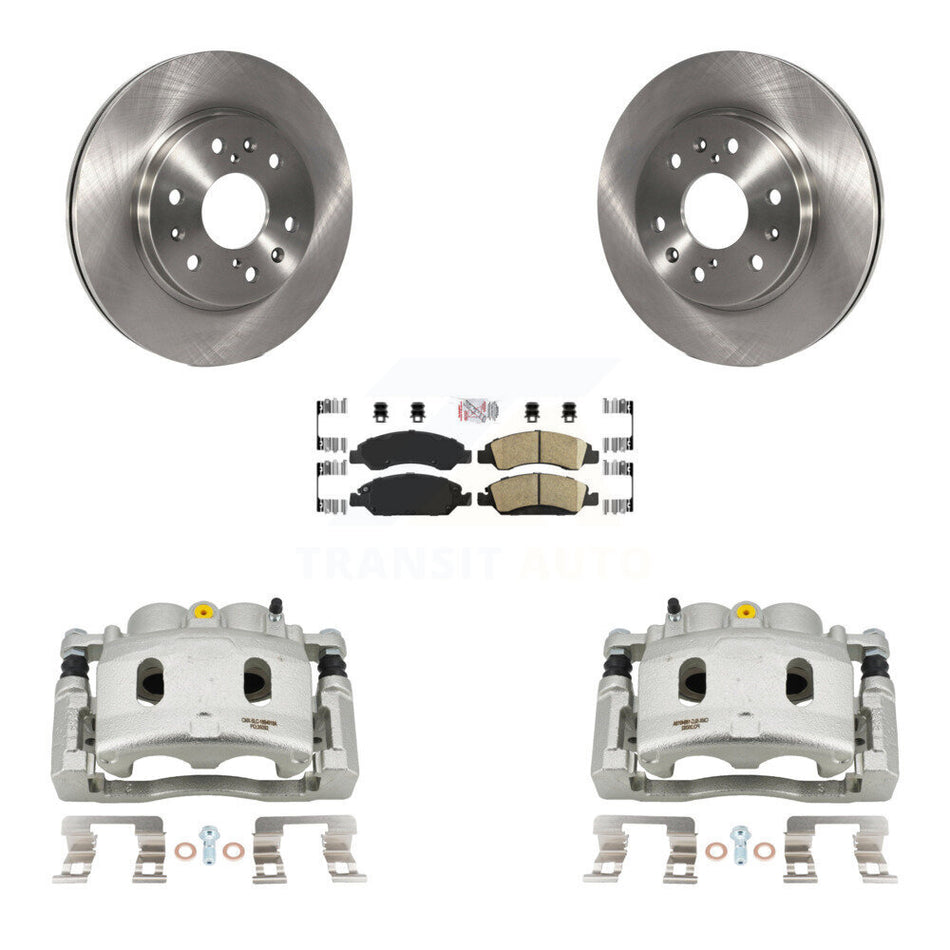 Front Brake Caliper Rotor & Ceramic Pad Kit For 2015-2019 Cadillac XTS With 6 Lug Wheels KC8-100251N