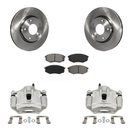 Front Disc Brake Caliper Rotor Semi-Metallic Pad Kit For Hyundai Tucson Kia Sportage FWD KC8-100251S