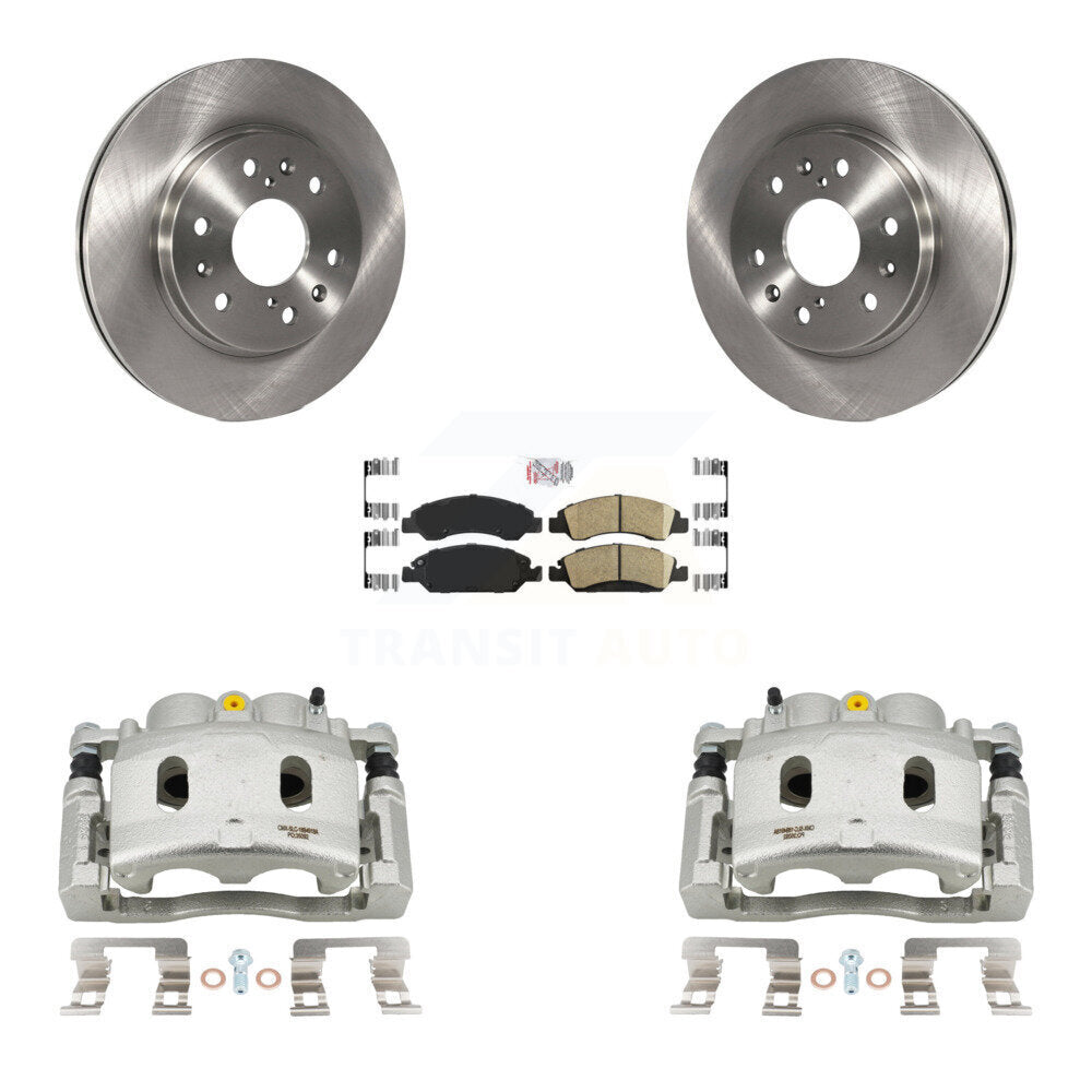 Front Brake Caliper Rotor & Ceramic Pad Kit For 2015-2019 Cadillac XTS With 6 Lug Wheels KC8-100252N