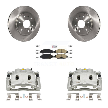 Front Brake Caliper Rotor & Ceramic Pad Kit For 2015-2019 Cadillac XTS With 6 Lug Wheels KC8-100252N
