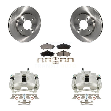 Front Disc Brake Caliper Rotors And Semi-Metallic Pads Kit For Hyundai Elantra KC8-100252P by Transit Auto