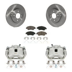 Front Disc Brake Caliper Rotors And Ceramic Pads Kit For 2015-2020 Honda Fit KC8-100254C