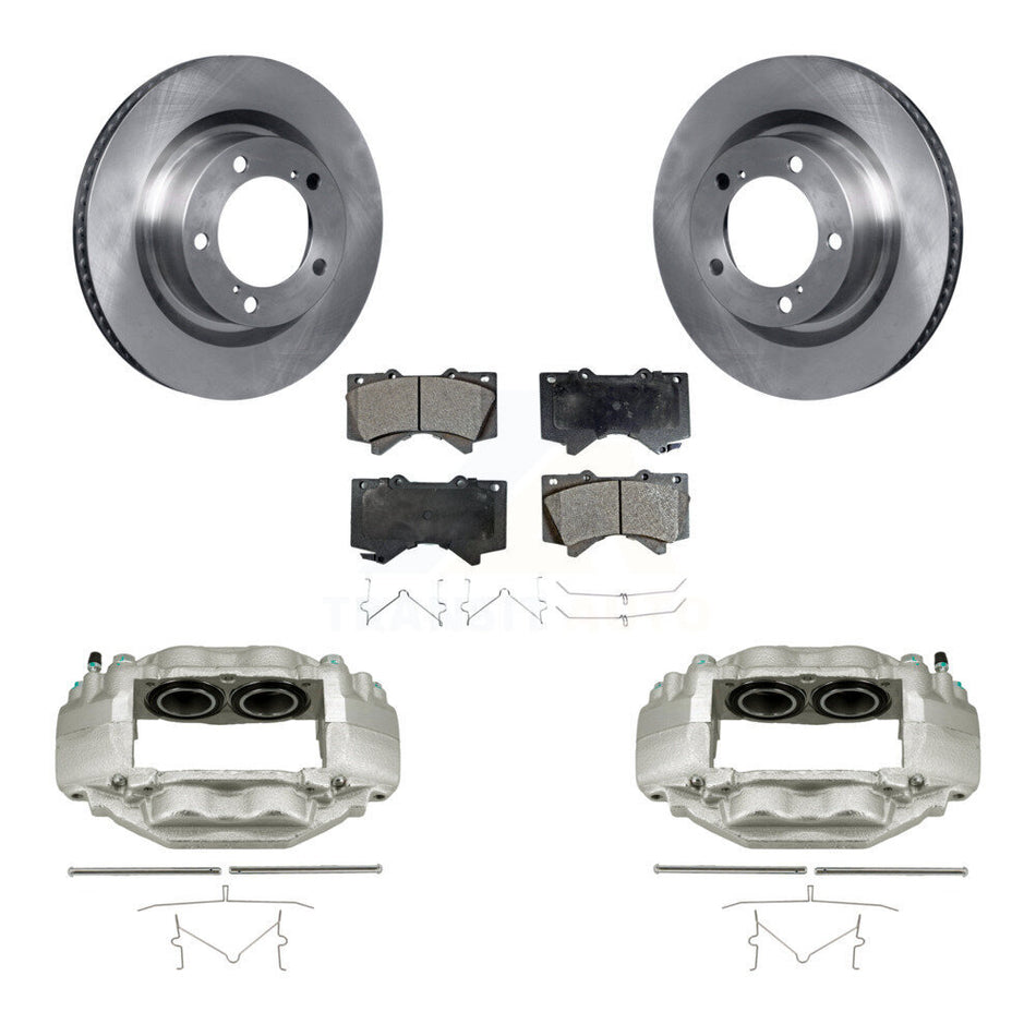 Front Disc Brake Caliper Rotors And Semi-Metallic Pads Kit For Toyota Tundra Sequoia KC8-100254P