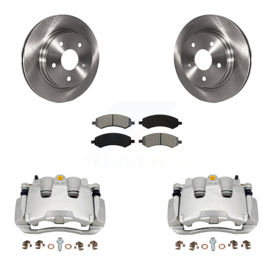 Front Disc Brake Caliper Rotors And Semi-Metallic Pads Kit For Ram 1500 Classic Dodge KC8-100254S