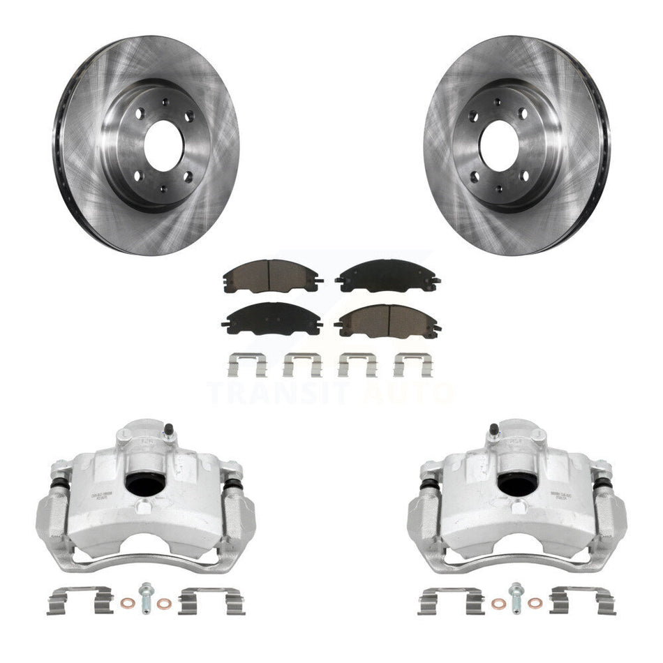 Front Disc Brake Caliper Rotors And Ceramic Pads Kit For Ford Focus KC8-100257C