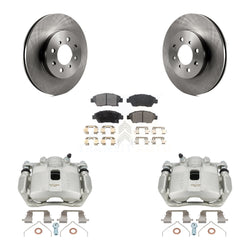 Front Disc Brake Caliper Rotors And Semi-Metallic Pads Kit For Honda Fit KC8-100257P