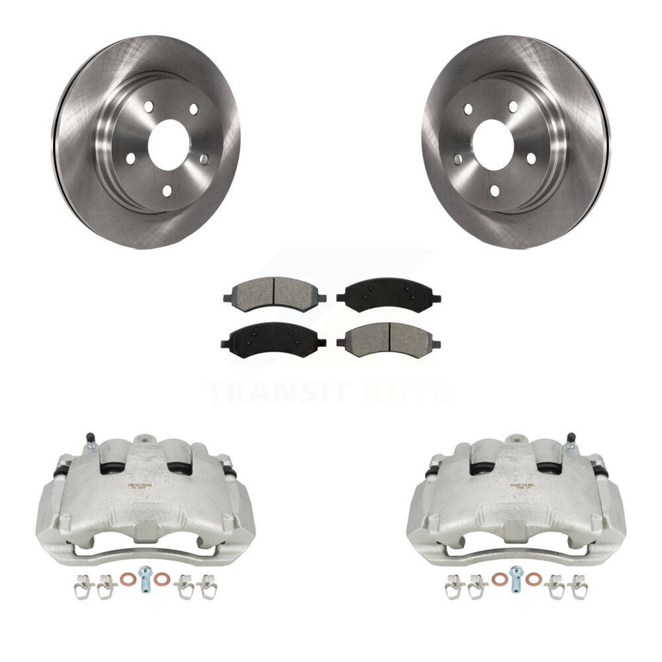 Front Disc Brake Caliper Rotors And Semi-Metallic Pads Kit For Dodge Ram 1500 KC8-100257S