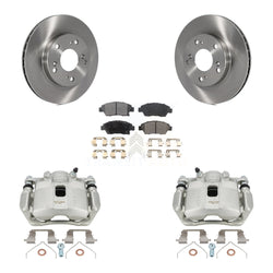 Front Disc Brake Caliper Rotors And Semi-Metallic Pads Kit For 2011-2015 Honda CR-Z KC8-100258P
