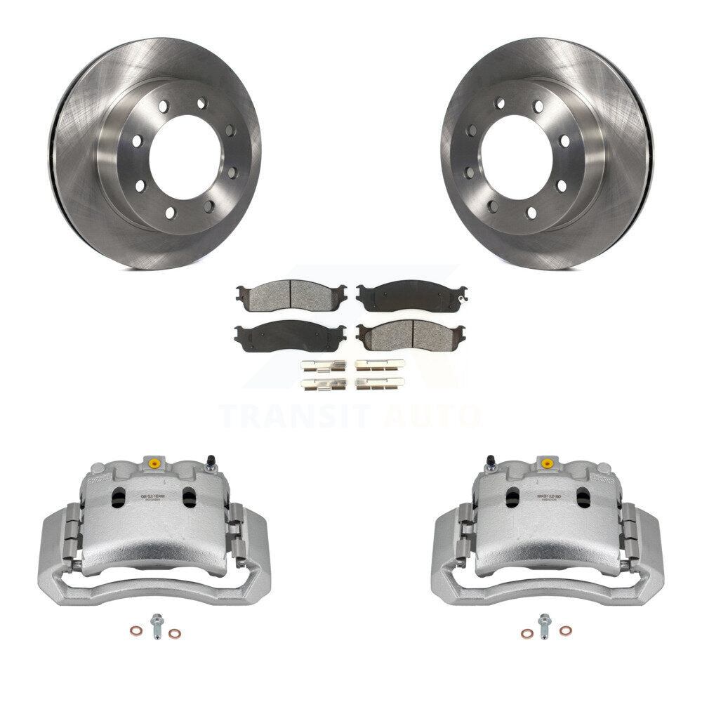 Front Disc Brake Caliper Rotors And Semi-Metallic Pads Kit For Dodge Ram 1500 3500 2500 KC8-100258S