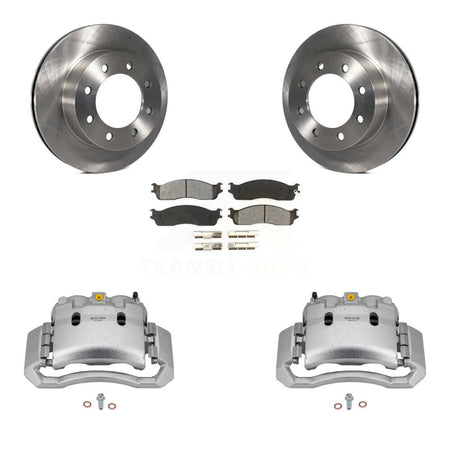 Front Disc Brake Caliper Rotors And Semi-Metallic Pads Kit For Dodge Ram 1500 3500 2500 KC8-100258S