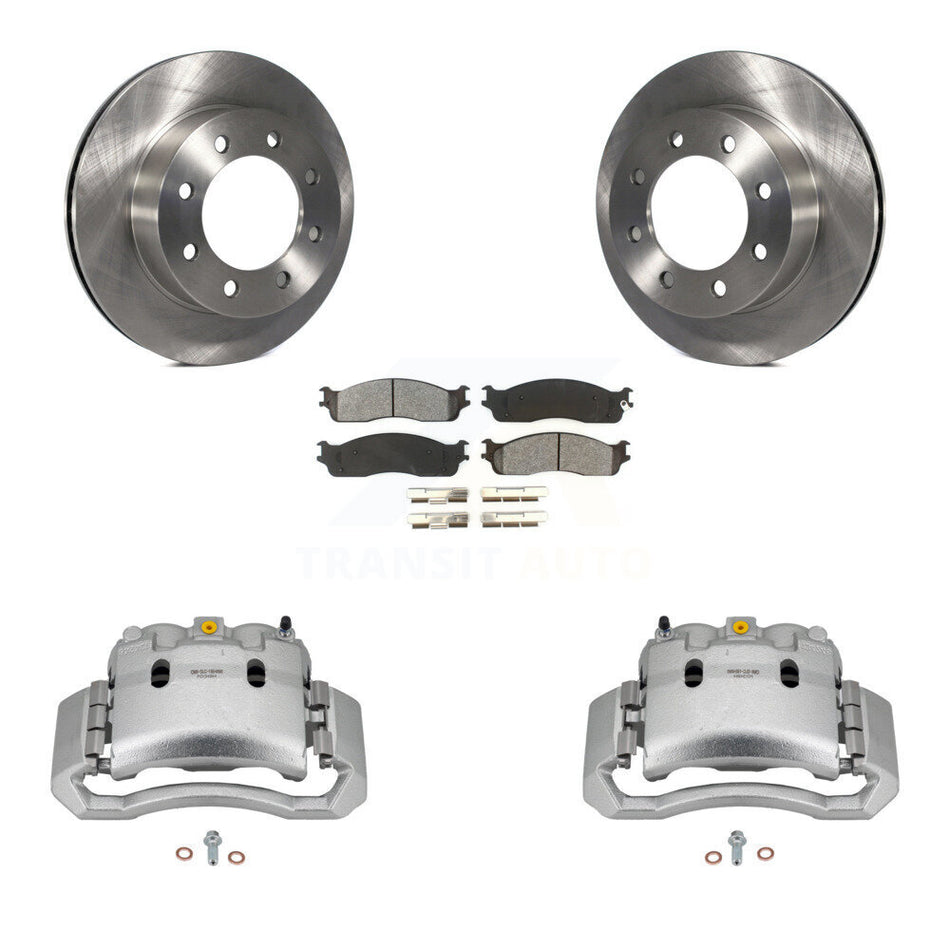 Front Disc Brake Caliper Rotors And Semi-Metallic Pads Kit For Dodge Ram 1500 3500 2500 KC8-100258S
