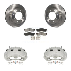 Front Disc Brake Caliper Rotors And Semi-Metallic Pads Kit For 2006 Dodge Ram 1500 Standard Cab Pickup Crew With 8 Lug Wheels KC8-100259S
