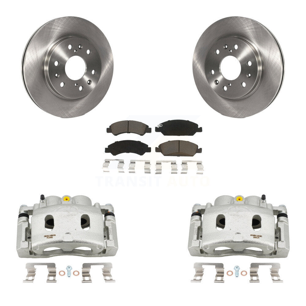 Front Brake Caliper Rotors Ceramic Pad Kit For GMC Sierra 1500 Chevrolet Silverado Tahoe KC8-100260C