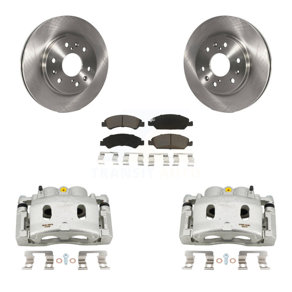 Front Brake Caliper Rotors Ceramic Pad Kit For GMC Sierra 1500 Chevrolet Silverado Tahoe KC8-100260C