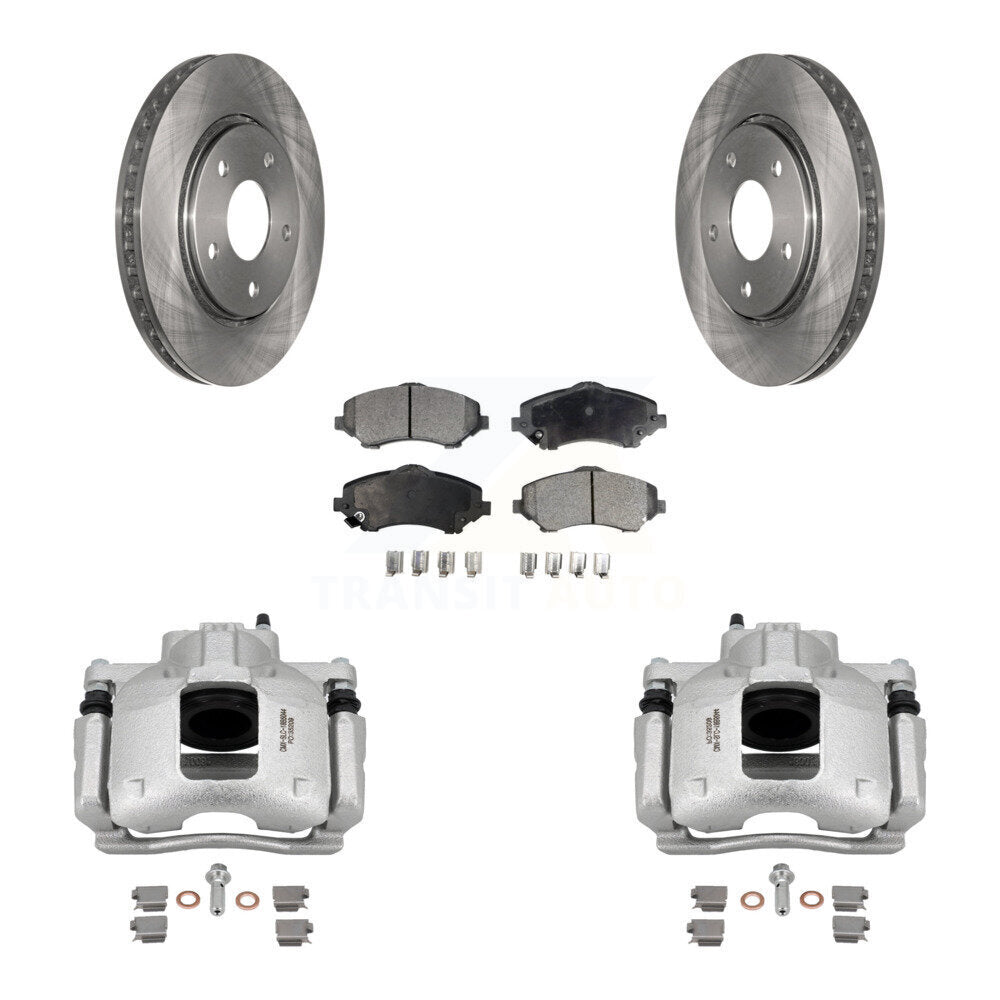 Front Brake Caliper Rotors Semi-Metallic Pad Kit For Dodge Grand Caravan Chrysler Town & KC8-100260P