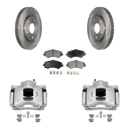 Front Brake Caliper Rotors Semi-Metallic Pad Kit For Dodge Grand Caravan Chrysler Town & KC8-100260P