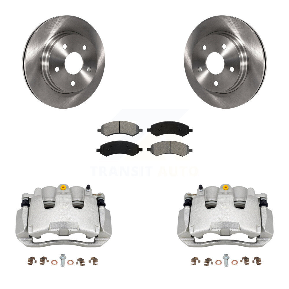 Front Disc Brake Caliper Rotors & Semi-Metallic Pad Kit For Chrysler Aspen Dodge Durango KC8-100260S