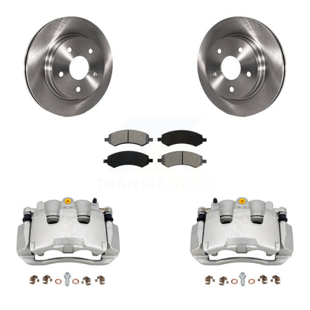 Front Disc Brake Caliper Rotors & Semi-Metallic Pad Kit For Chrysler Aspen Dodge Durango KC8-100260S