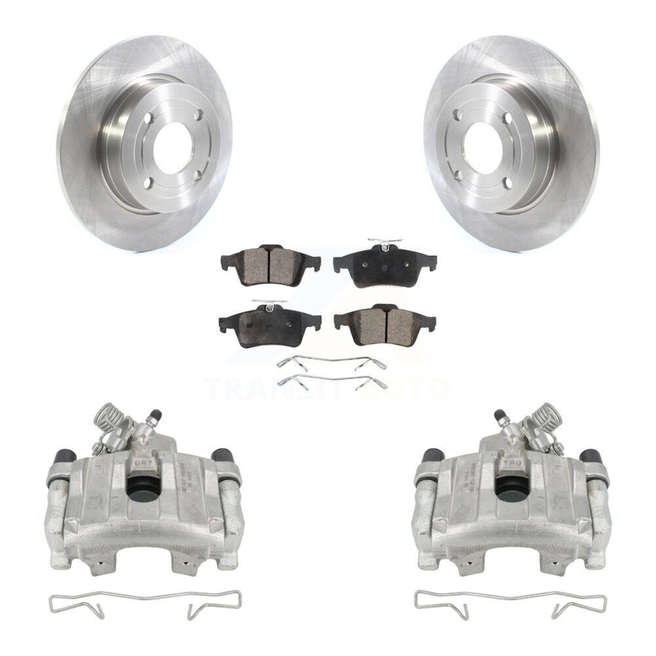 Rear Disc Brake Caliper Rotors And Ceramic Pads Kit For 2018-2021 Ford EcoSport FWD KC8-100260T