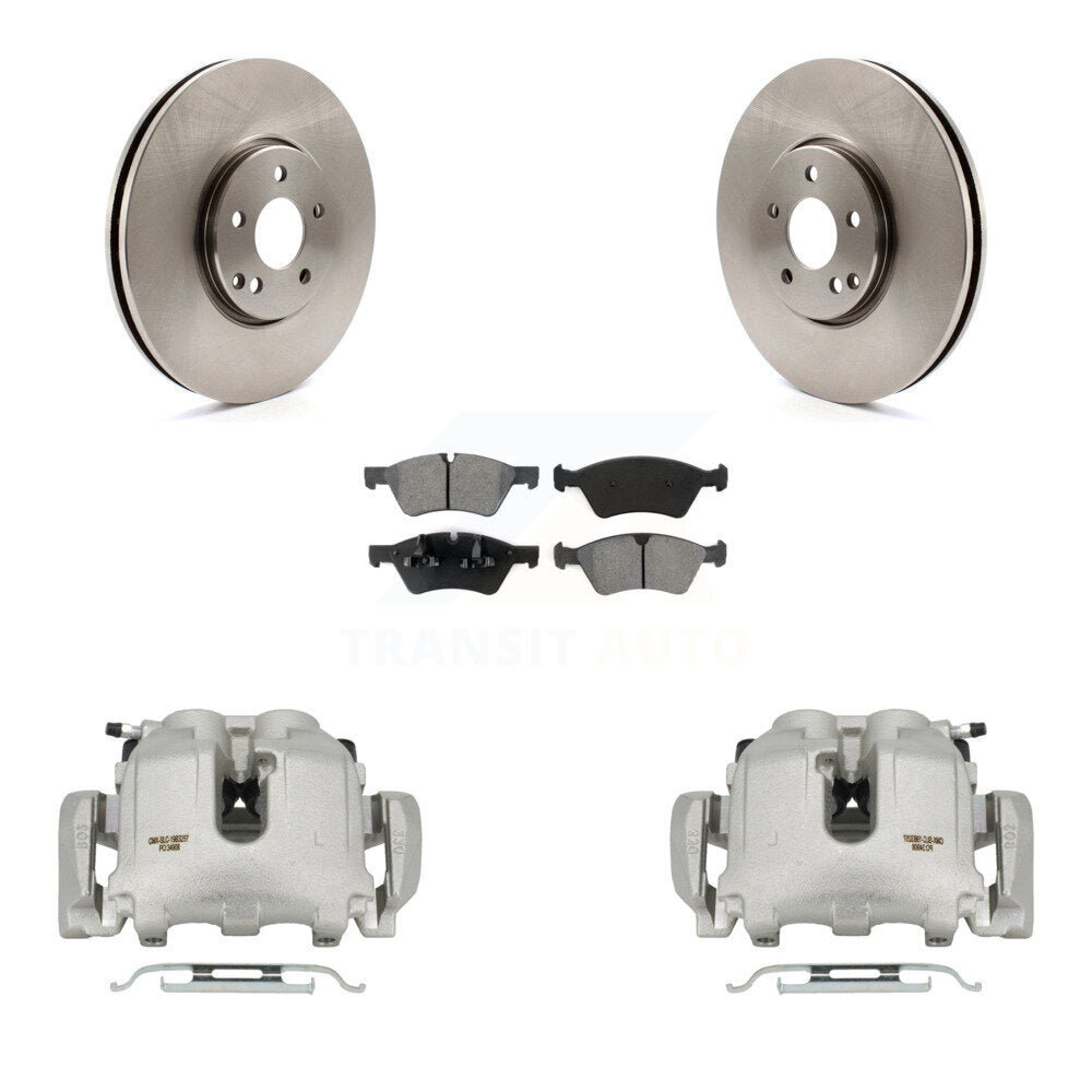 Front Brake Caliper Rotor Semi-Metallic Pad Kit For Mercedes-Benz E500 AWD From 10 24 05 KC8-100261S