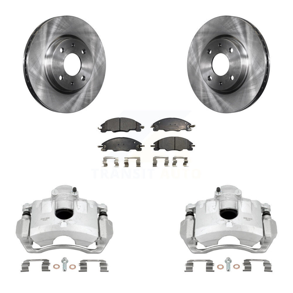 Front Disc Brake Caliper Rotors And Semi-Metallic Pads Kit For Ford Focus KC8-100262P