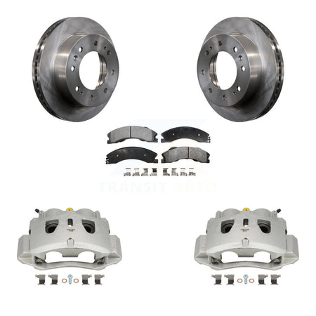 Front Brake Caliper Rotors & Semi-Metallic Pad Kit For GMC Chevrolet Sierra 2500 HD 3500 KC8-100263P
