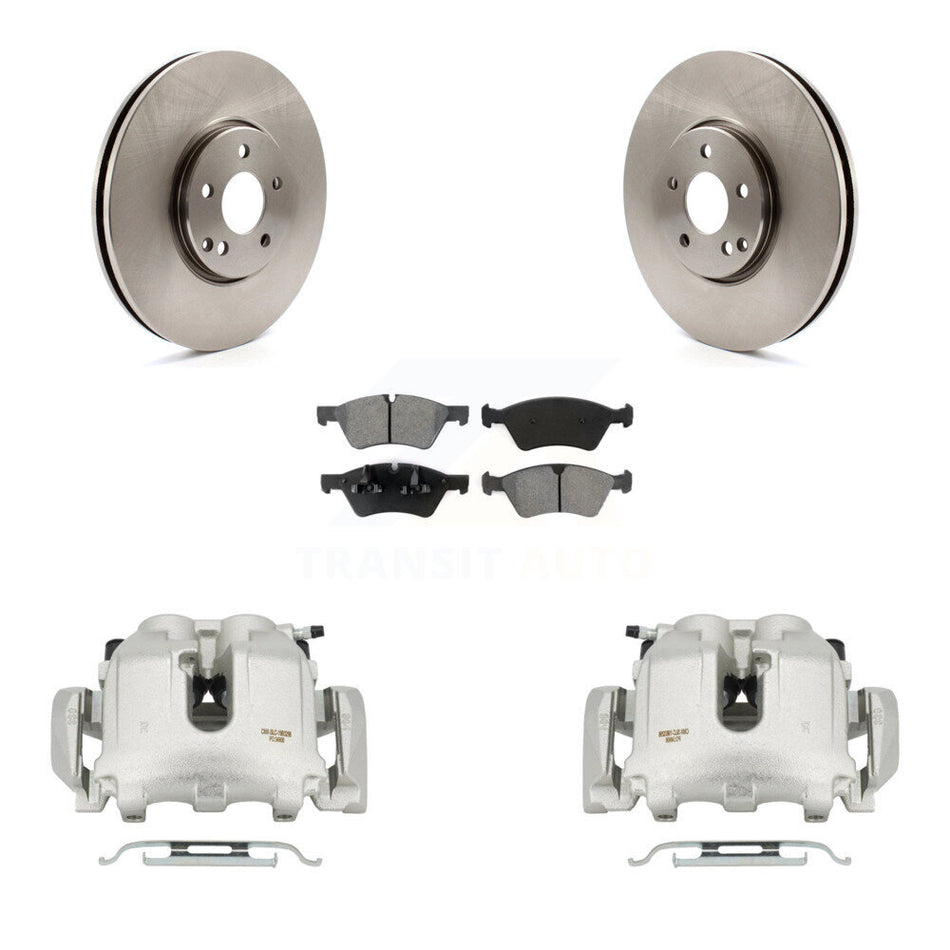Front Brake Caliper Rotor And Semi-Metallic Pad Kit For 2007-2009 Mercedes-Benz E550 AWD KC8-100263S