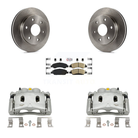 Front Disc Brake Caliper Rotor Ceramic Pad Kit For 2007 GMC Sierra 1500 rear brakes KC8-100265N