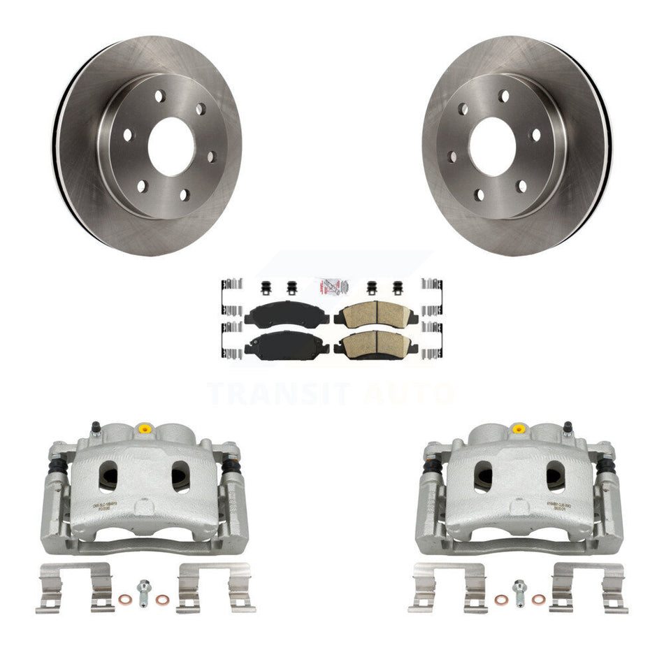 Front Disc Brake Caliper Rotor Ceramic Pad Kit For 2007 GMC Sierra 1500 rear brakes KC8-100265N