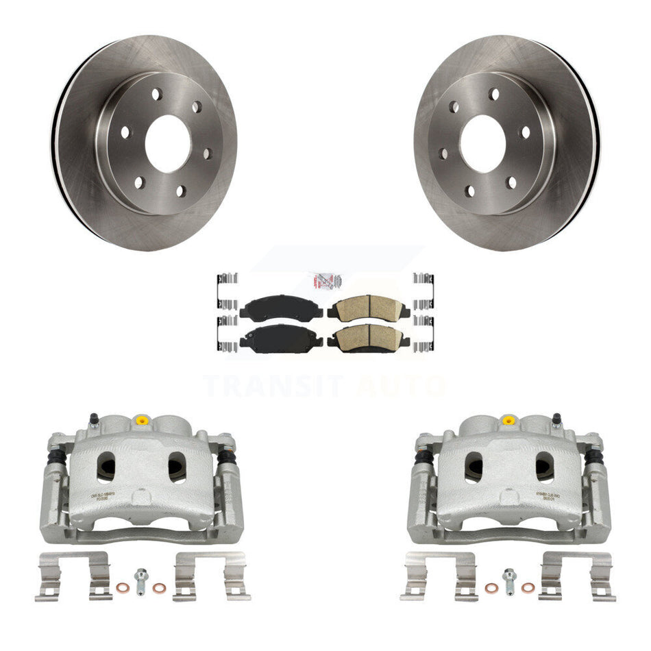 Front Disc Brake Caliper Rotor Ceramic Pad Kit For 2007 GMC Sierra 1500 rear brakes KC8-100266N