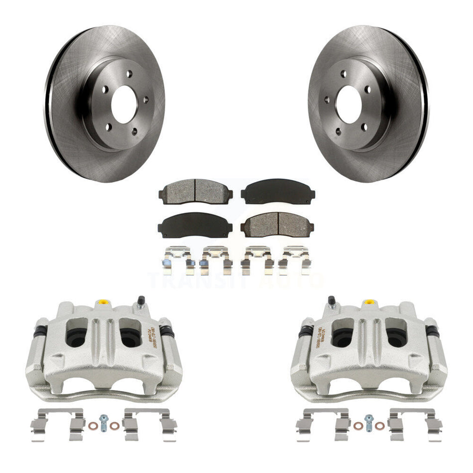 Front Brake Caliper Rotor Semi-Metallic Pad Kit For Chevrolet Equinox Saturn Vue Pontiac KC8-100266S
