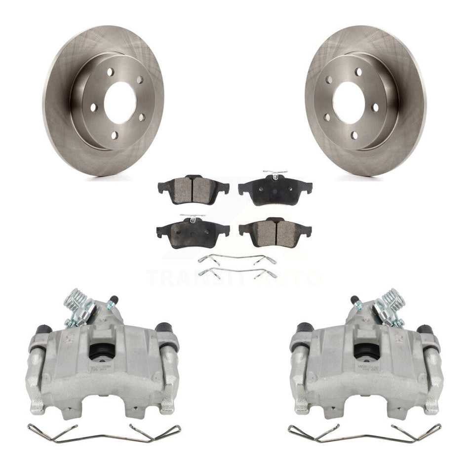 Rear Disc Brake Caliper Rotors And Ceramic Pads Kit For Mazda 3 Sport KC8-100267T