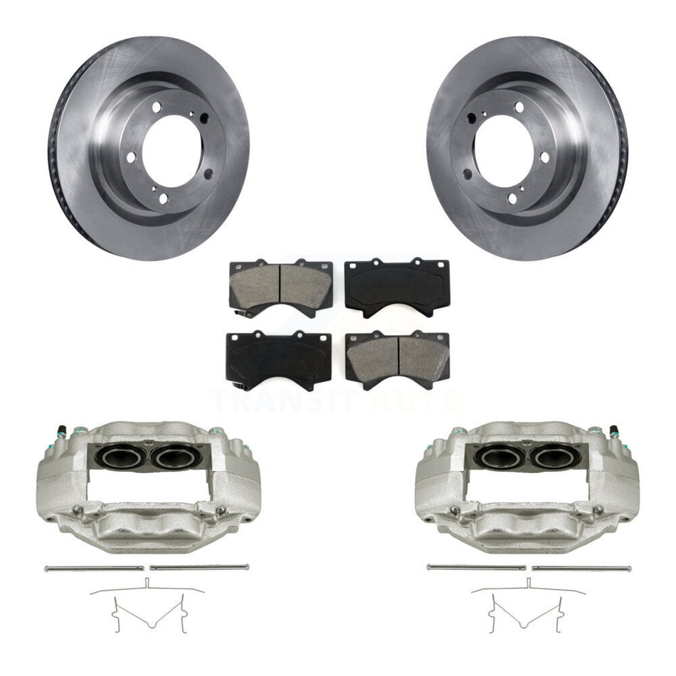 Front Disc Brake Caliper Rotors And Semi-Metallic Pads Kit For Toyota Tundra Sequoia KC8-100268S