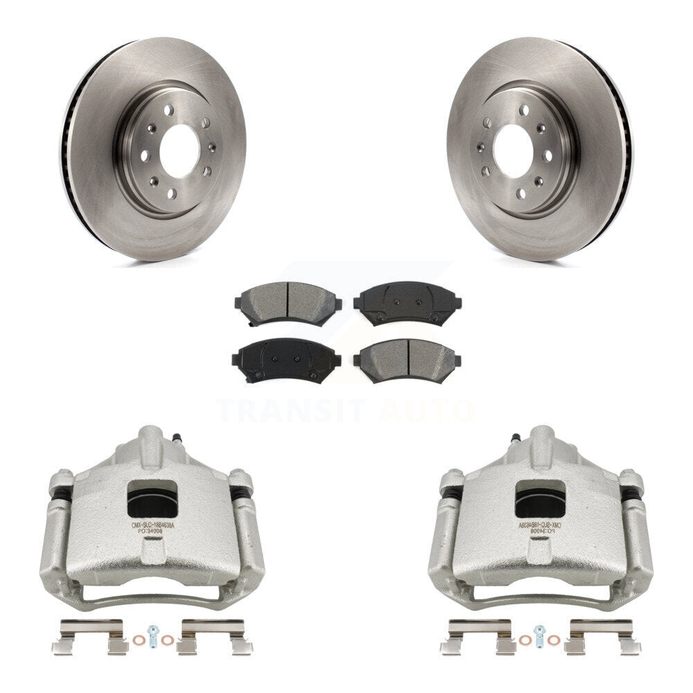 Front Disc Brake Caliper Rotors And Semi-Metallic Pads Kit For 2003 Cadillac Seville KC8-100269S