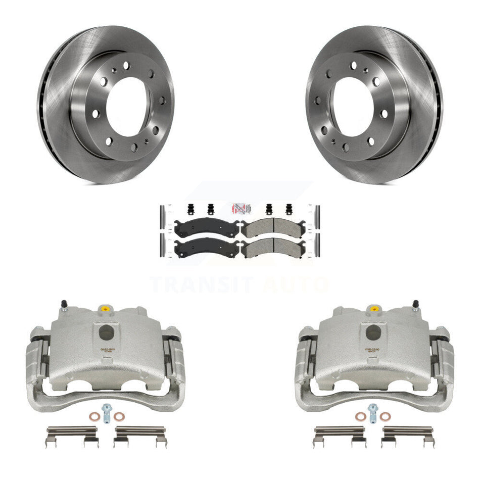 Front Disc Brake Caliper Rotor & Semi-Metallic Pad Kit For Chevrolet Silverado 2500 HD GMC Sierra Express Cadillac DeVille Savana 3500 Hummer H2 Classic 1500 Suburban Yukon XL KC8-100271N