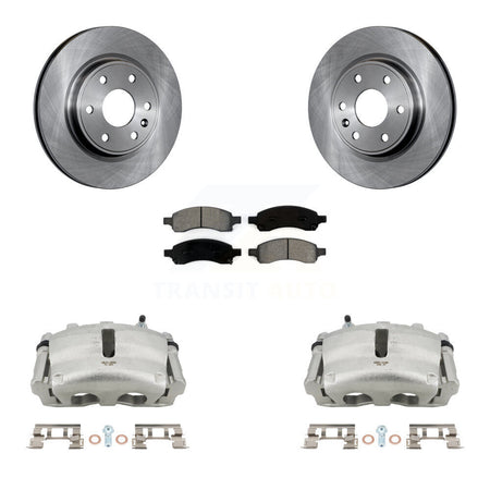 Front Brake Caliper Rotor & Semi-Metallic Pad Kit For GMC Acadia Buick Enclave Chevrolet KC8-100271S